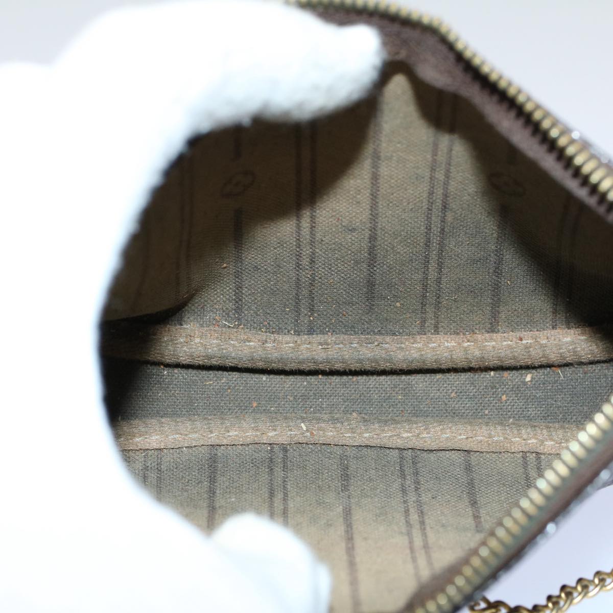 LOUIS VUITTON Monogram T&B Mini Pochette Accessoires Pouch M60153 LV yk9138