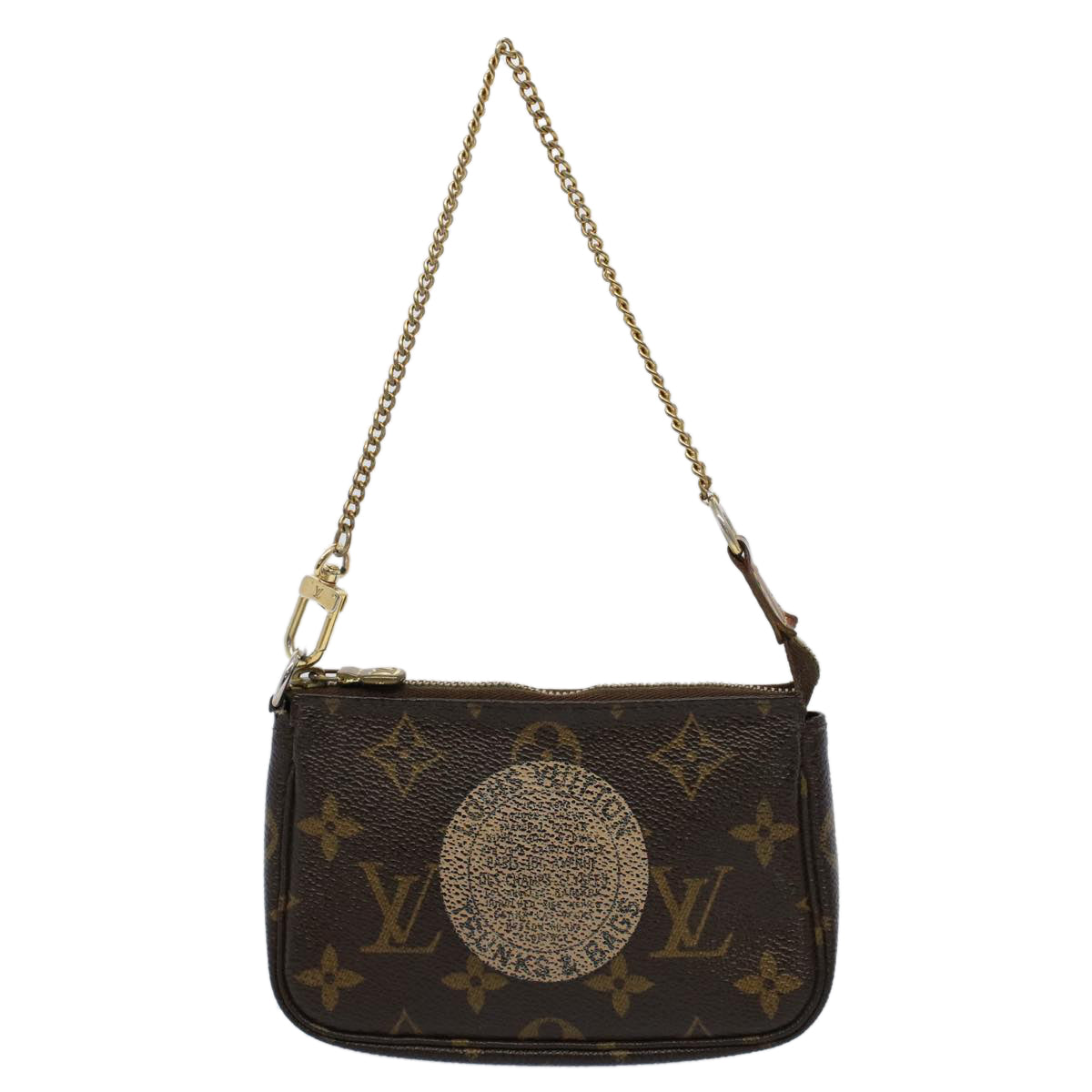 LOUIS VUITTON Monogram T&B Mini Pochette Accessoires Pouch M60153 LV yk9138
