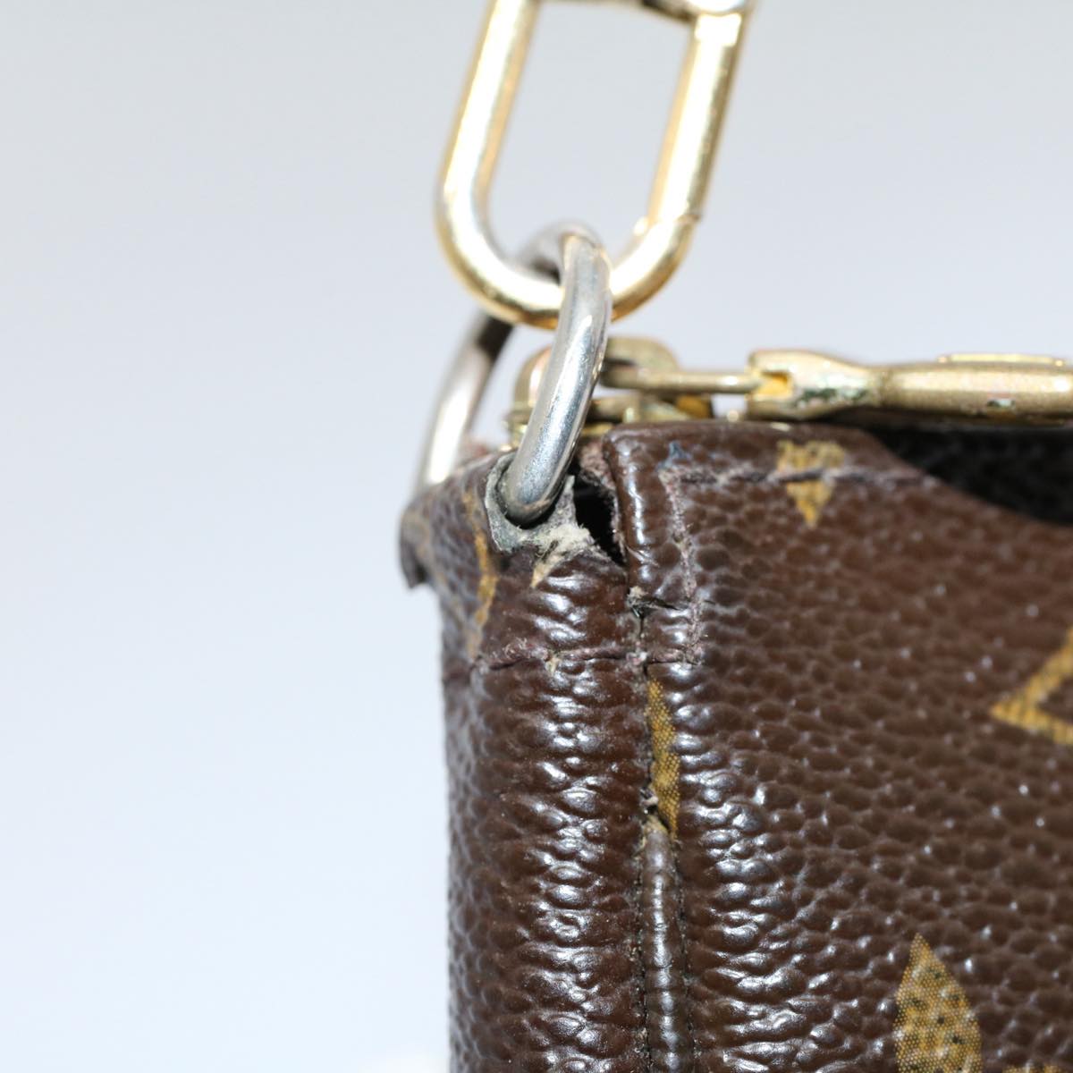 LOUIS VUITTON Monogram T&B Mini Pochette Accessoires Pouch M60153 LV yk9138