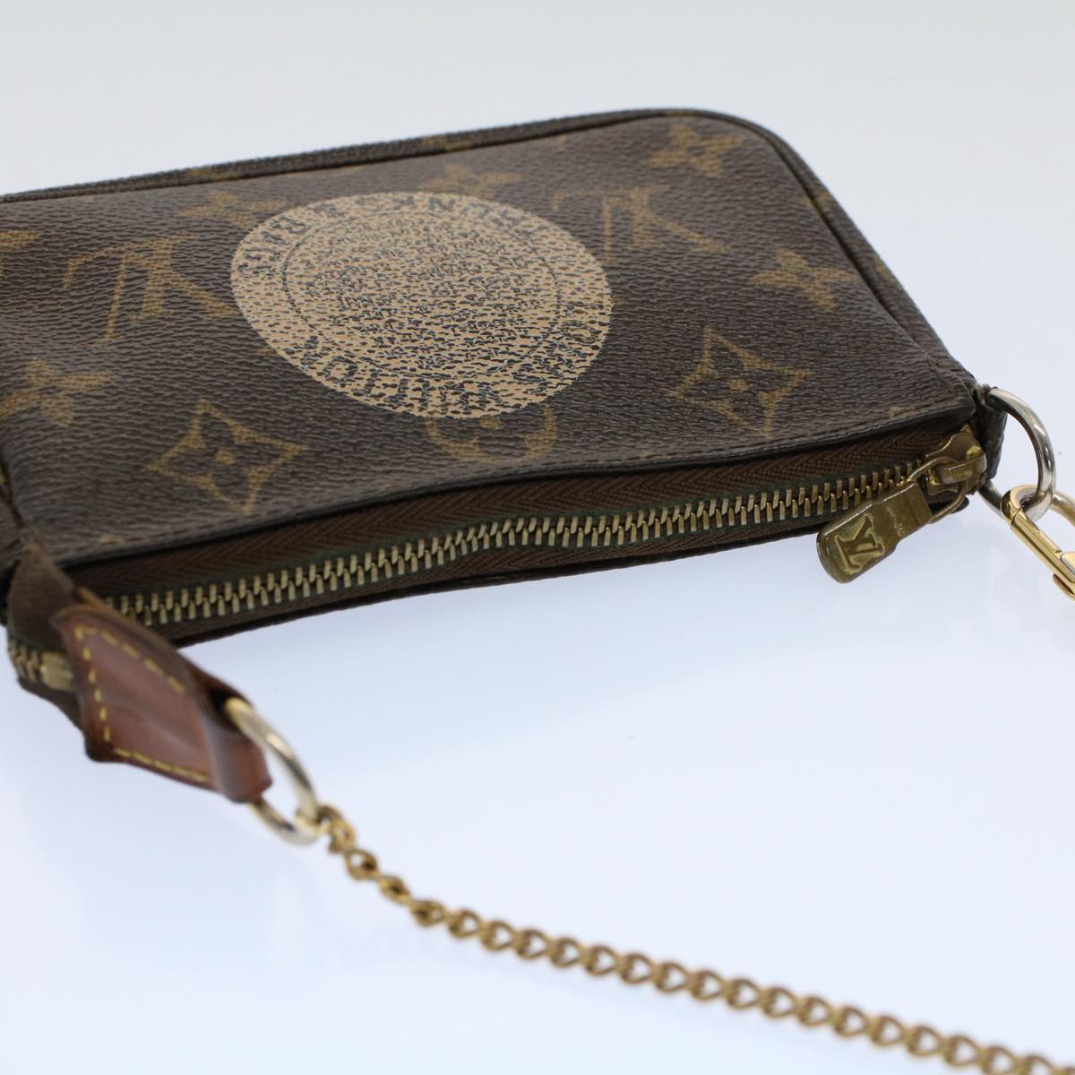 LOUIS VUITTON Monogram T&B Mini Pochette Accessoires Pouch M60153 LV yk9138