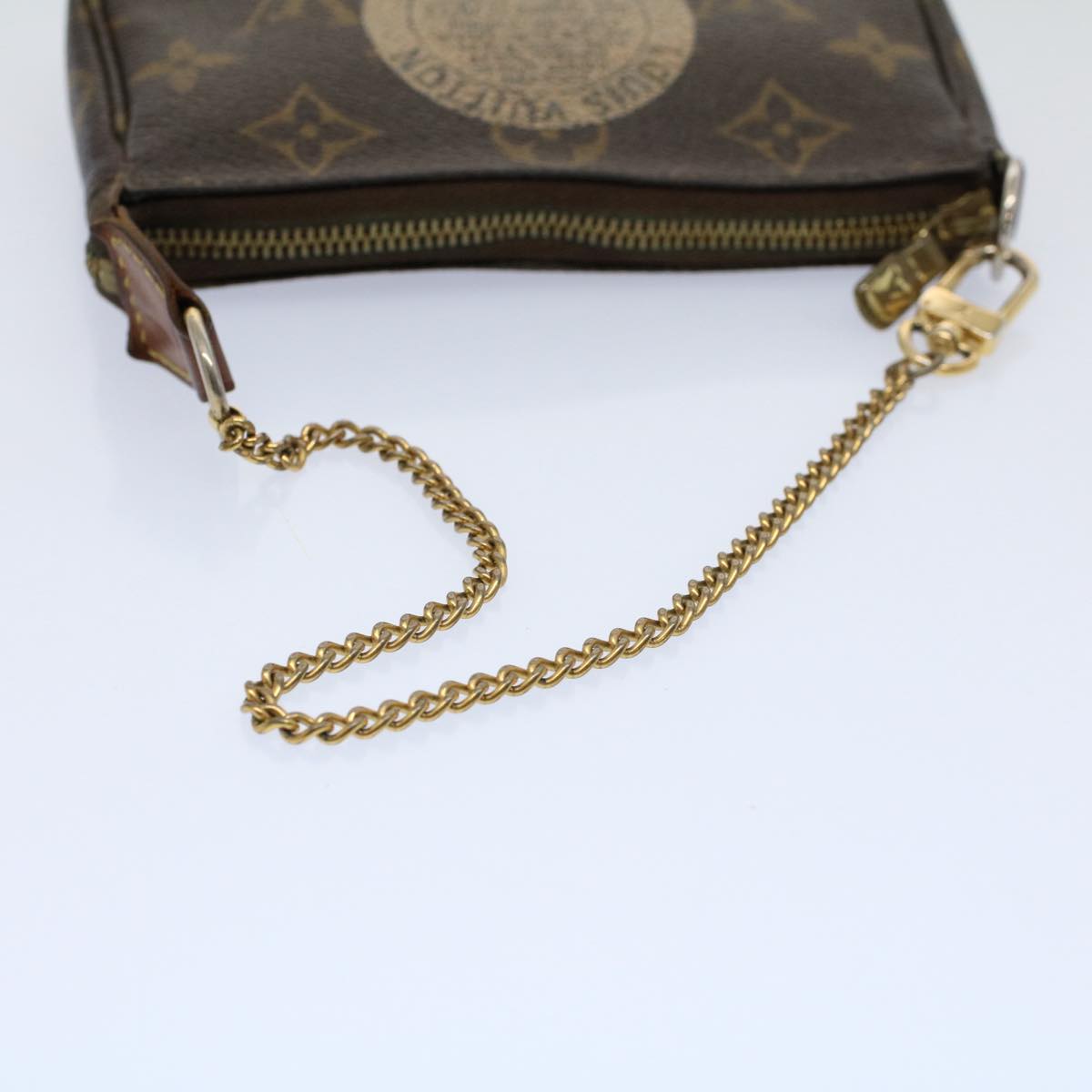 LOUIS VUITTON Monogram T&B Mini Pochette Accessoires Pouch M60153 LV yk9138