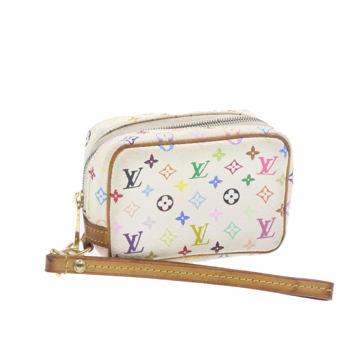 LOUIS VUITTON Monogram Multicolor Trousse Wapity Pouch White M58033 yk914