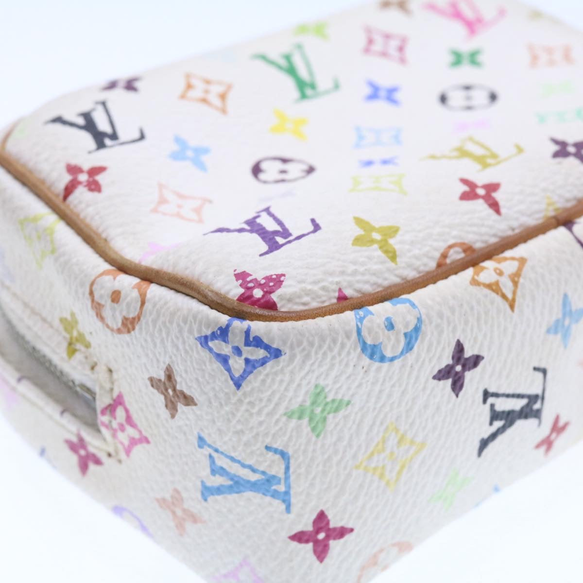 LOUIS VUITTON Monogram Multicolor Trousse Wapity Pouch White M58033 yk914