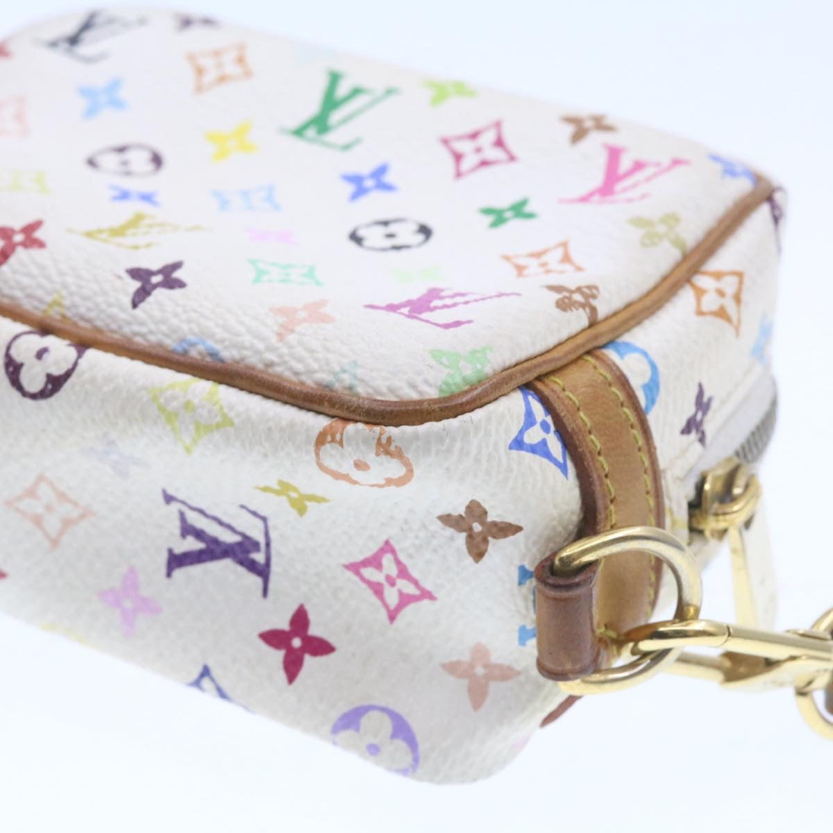 LOUIS VUITTON Monogram Multicolor Trousse Wapity Pouch White M58033 yk914
