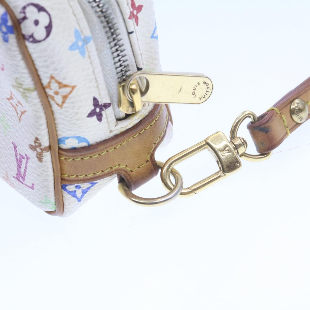 LOUIS VUITTON Monogram Multicolor Trousse Wapity Pouch White M58033 yk914