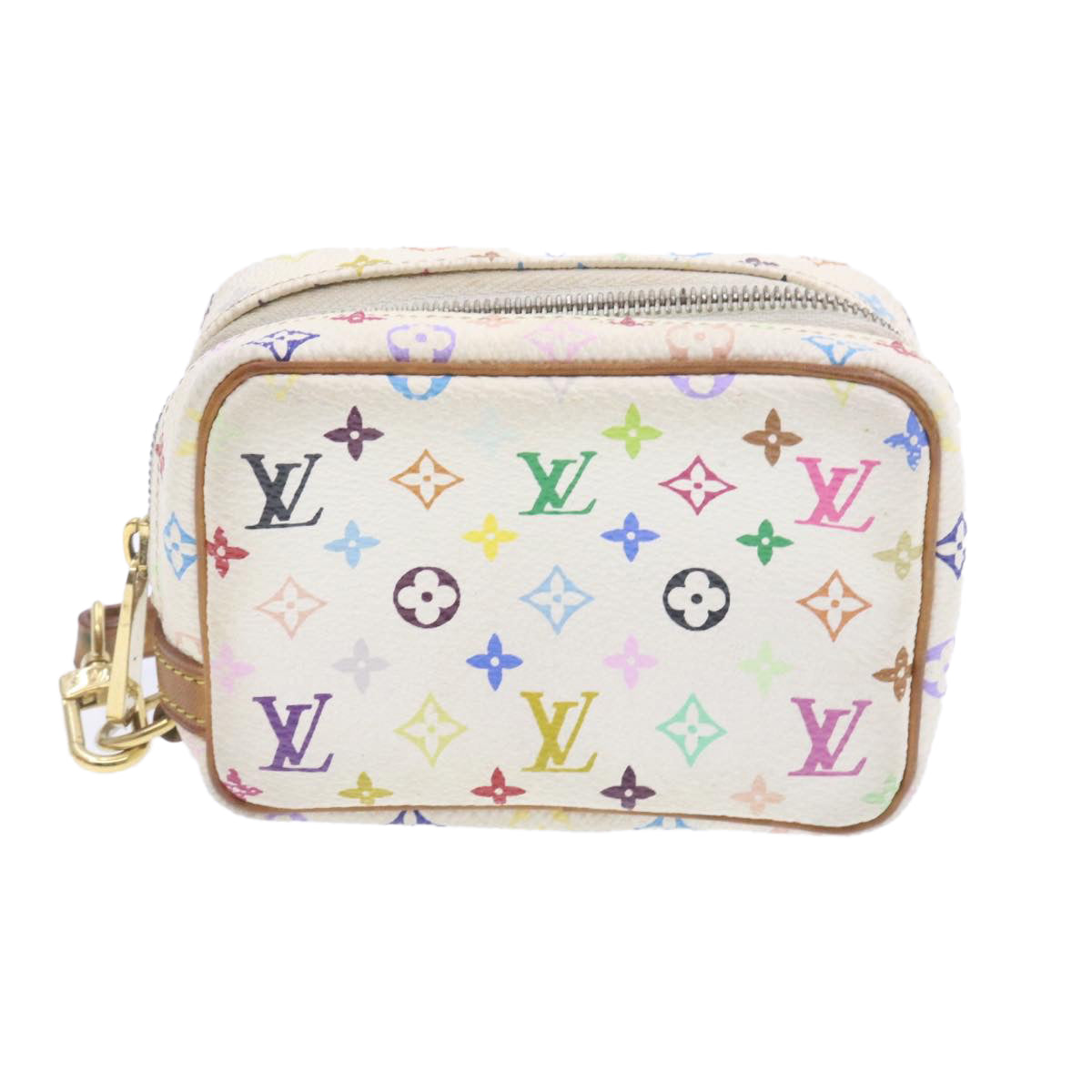 LOUIS VUITTON Monogram Multicolor Trousse Wapity Pouch White M58033 yk914