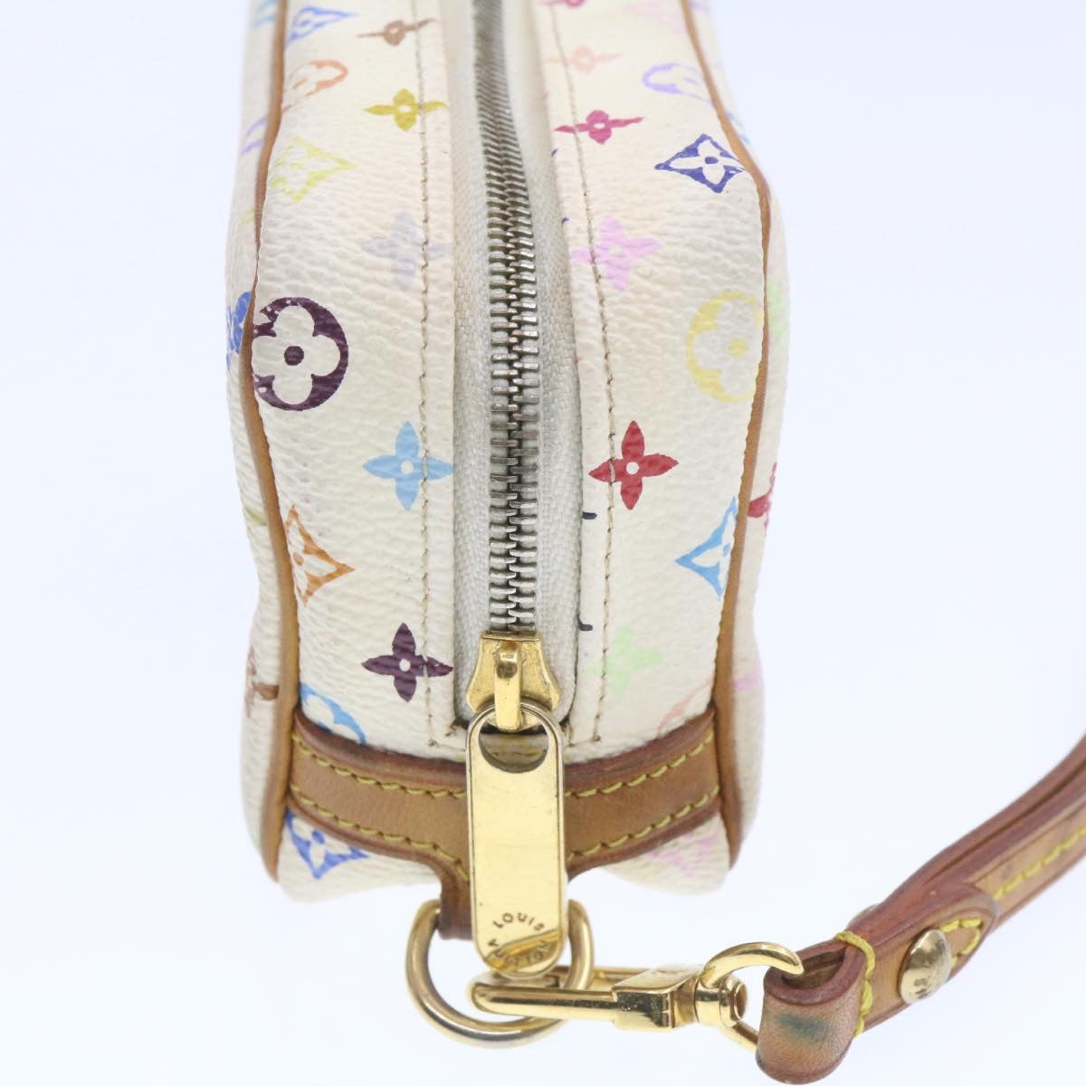 LOUIS VUITTON Monogram Multicolor Trousse Wapity Pouch White M58033 yk914