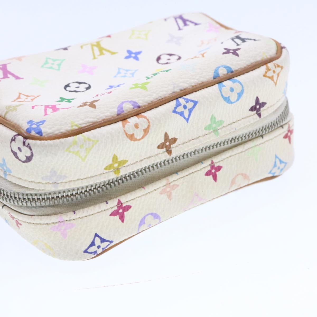 LOUIS VUITTON Monogram Multicolor Trousse Wapity Pouch White M58033 yk914