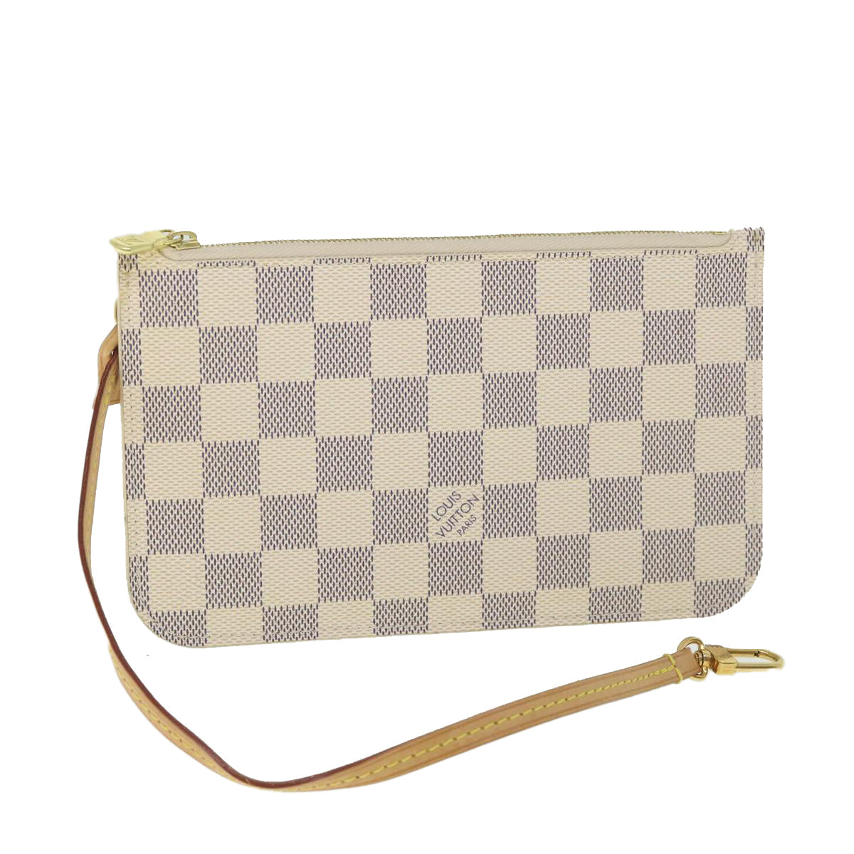 LOUIS VUITTON Damier Azur Neverfull PM Pouch Accessory Pouch LV yk9142