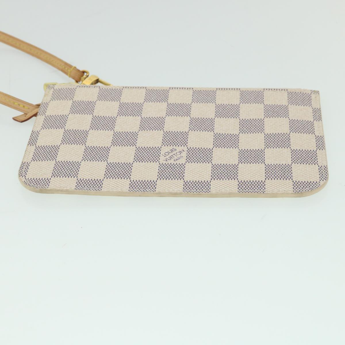 LOUIS VUITTON Damier Azur Neverfull PM Pouch Accessory Pouch LV yk9142