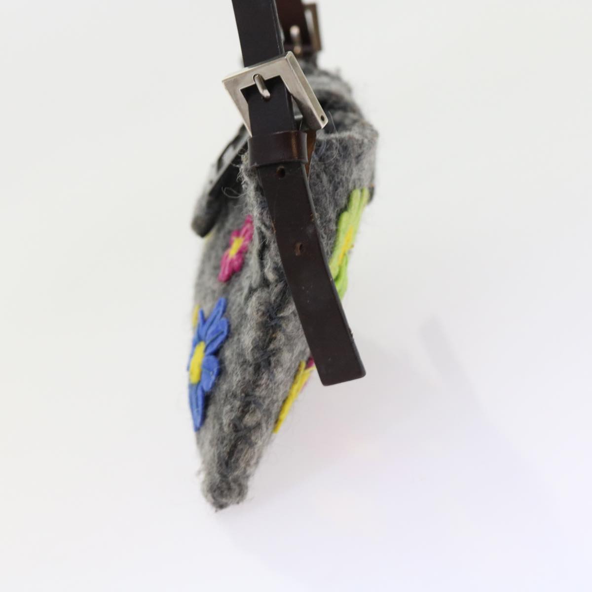 Luxury FendiFlower Mamma Baguette Shoulder Bag Wool Multicoloryk9152