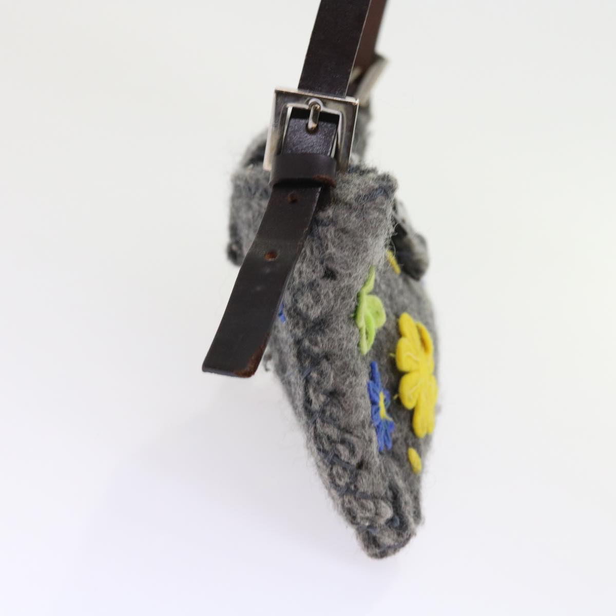 Luxury FendiFlower Mamma Baguette Shoulder Bag Wool Multicoloryk9152