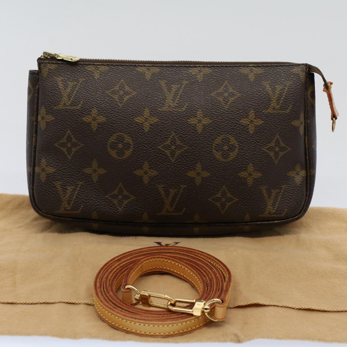 LOUIS VUITTON Monogram Pochette Accessoires Pouch Vintage M51980 LV yk9161