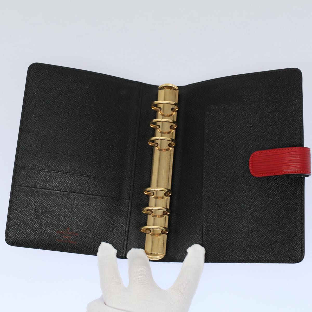 LOUIS VUITTON Epi Agenda MM Day Planner Cover Red R20047 LV yk9184