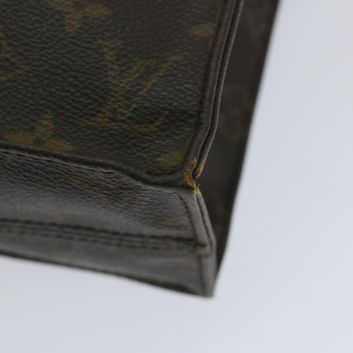 LOUIS VUITTON Monogram Sac Plat Hand Bag M51140 LV yk9228