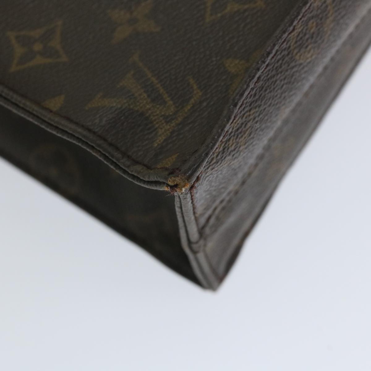 LOUIS VUITTON Monogram Sac Plat Hand Bag M51140 LV yk9228