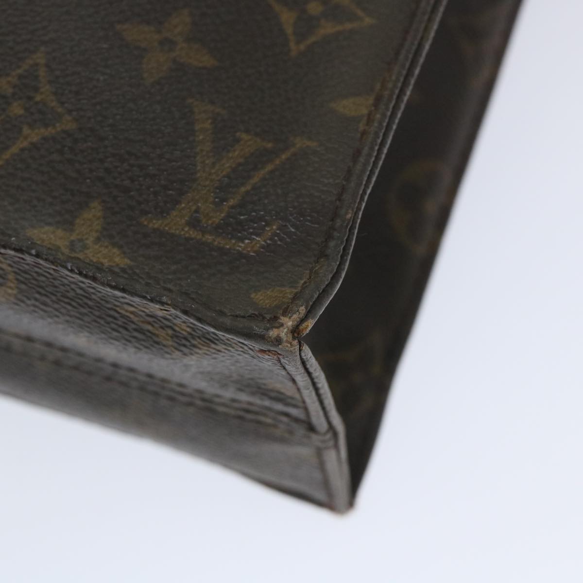 LOUIS VUITTON Monogram Sac Plat Hand Bag M51140 LV yk9228