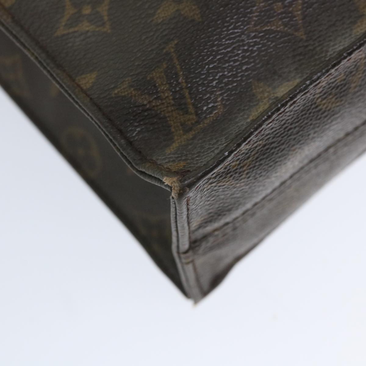 LOUIS VUITTON Monogram Sac Plat Hand Bag M51140 LV yk9228