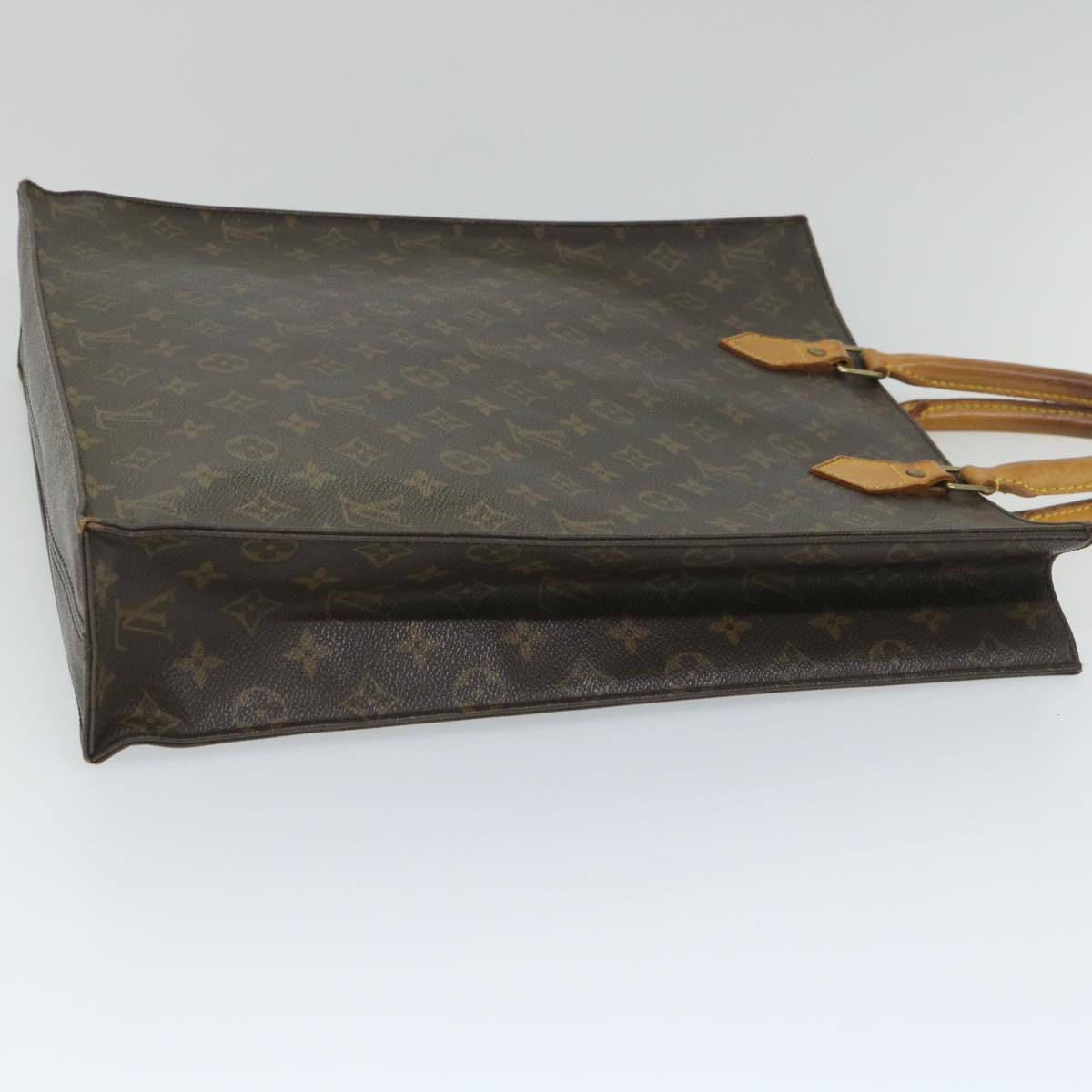 LOUIS VUITTON Monogram Sac Plat Hand Bag M51140 LV yk9228