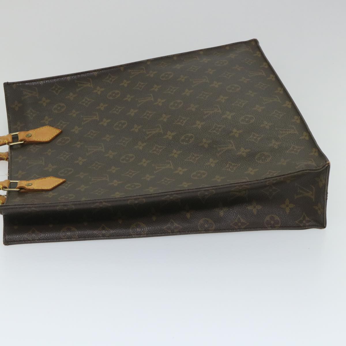 LOUIS VUITTON Monogram Sac Plat Hand Bag M51140 LV yk9228