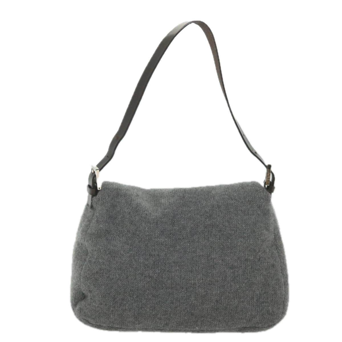 Luxury FendiMamma Baguette Shoulder Bag Wool Gray 2354 26325 099yk9247