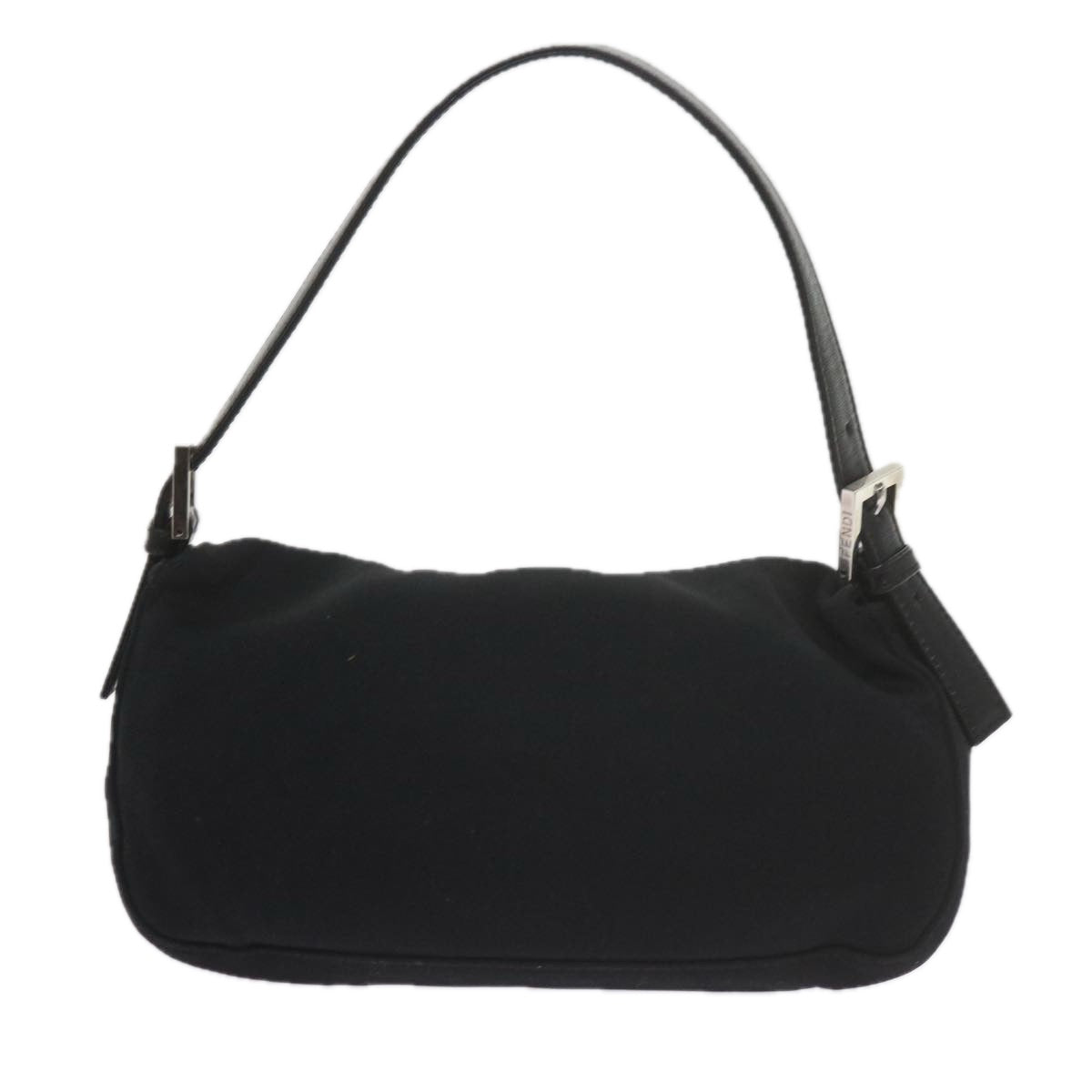 Luxury FendiMamma Baguette Shoulder Bag Nylon Blackyk9545