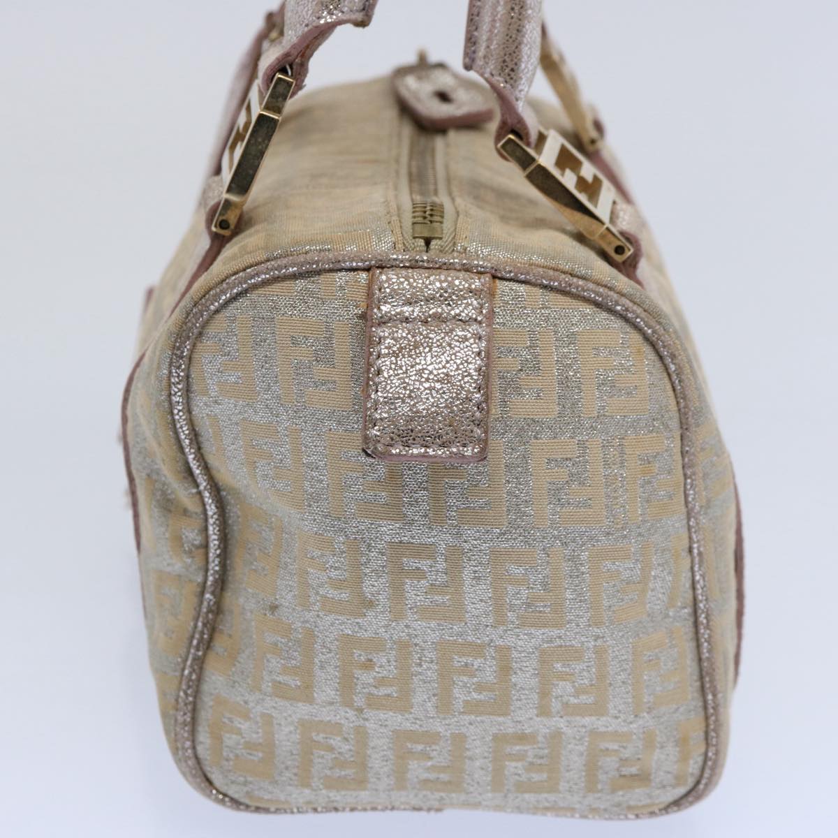 Luxury FendiZucchino Canvas Hand Bag Silveryk9629