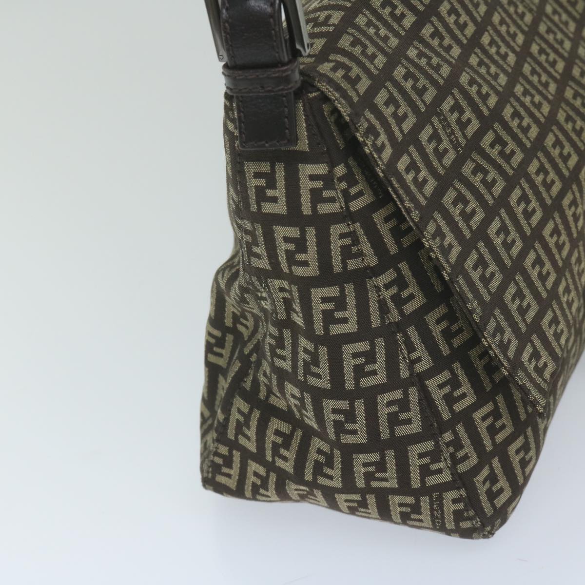 Luxury FendiZucchino Canvas Mamma Baguette Shoulder Bag Brownyk9694
