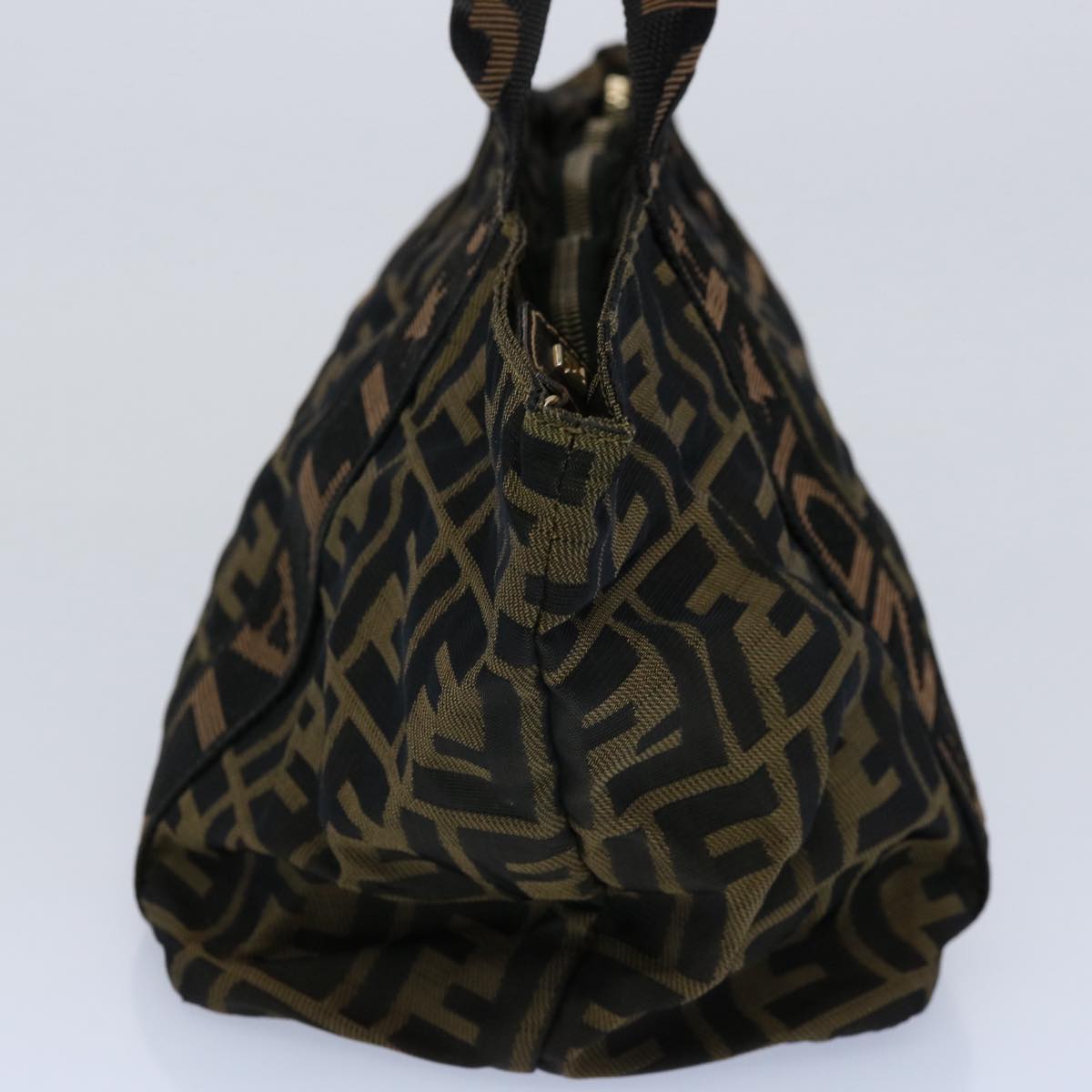 Luxury FendiZucca Canvas Hand Bag Brownyk9822