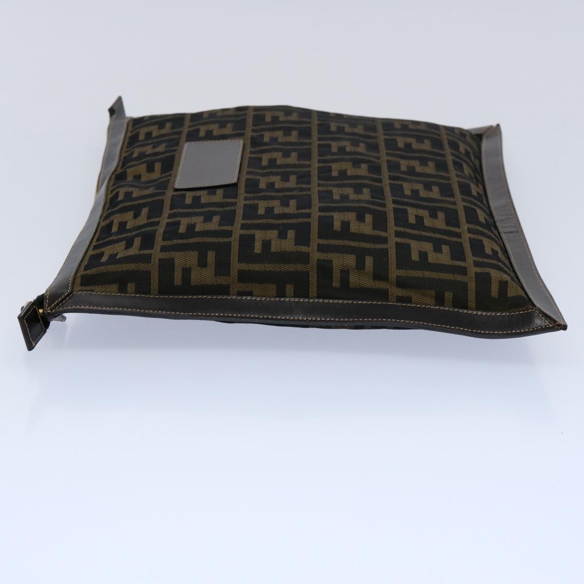 Luxury FendiZucca Canvas Clutch Bag Brownyk9827