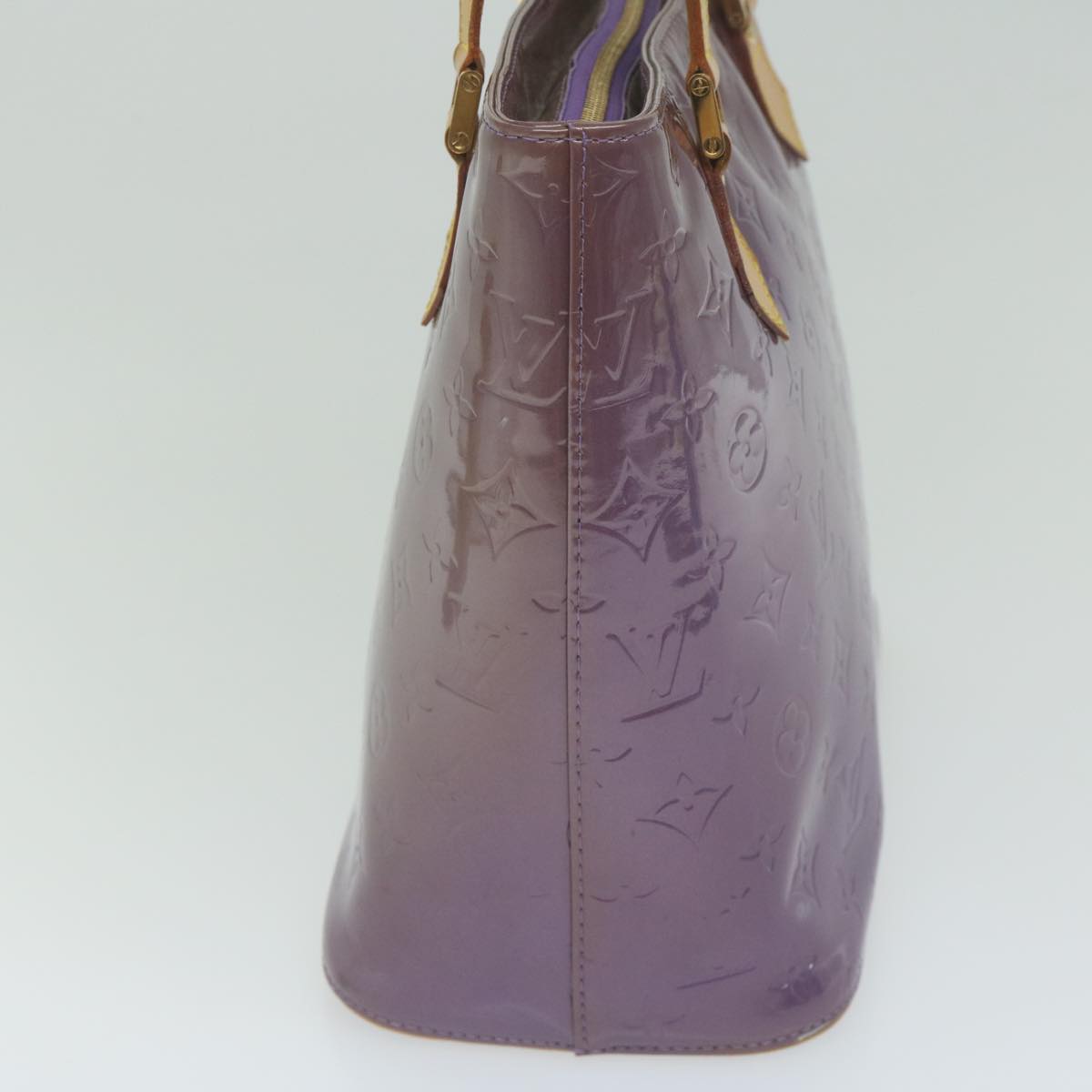 LOUIS VUITTON Monogram Vernis Houston Hand Bag Purple Viole M91093 yk9867