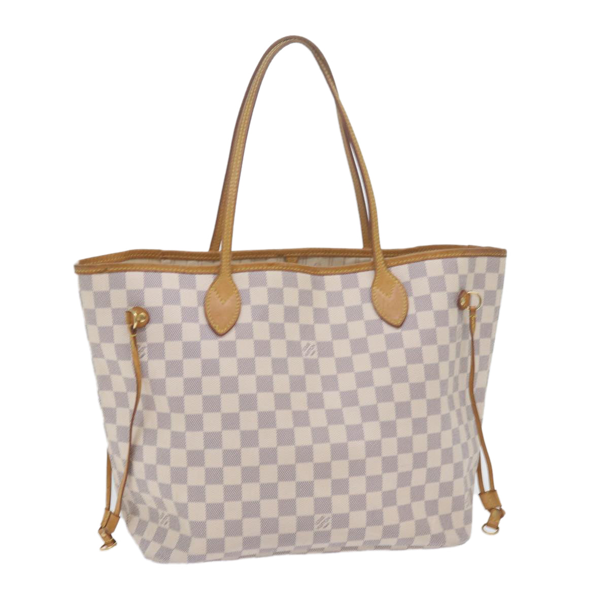 LOUIS VUITTON Damier Azur Neverfull MM Tote Bag N41605 LV yk9886