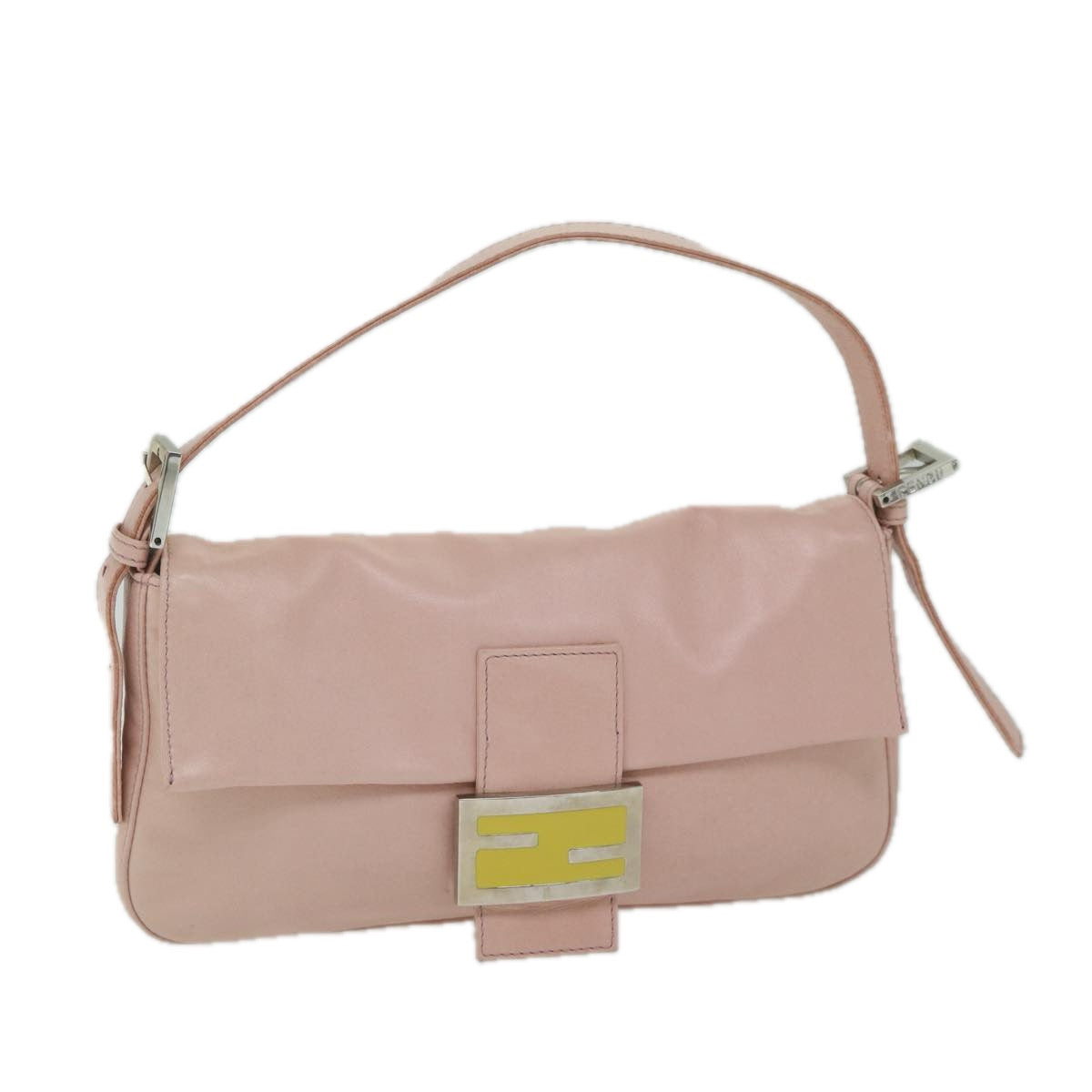 Luxury FendiMamma Baguette Shoulder Bag Leather Pink 2354 26424 008yk9887