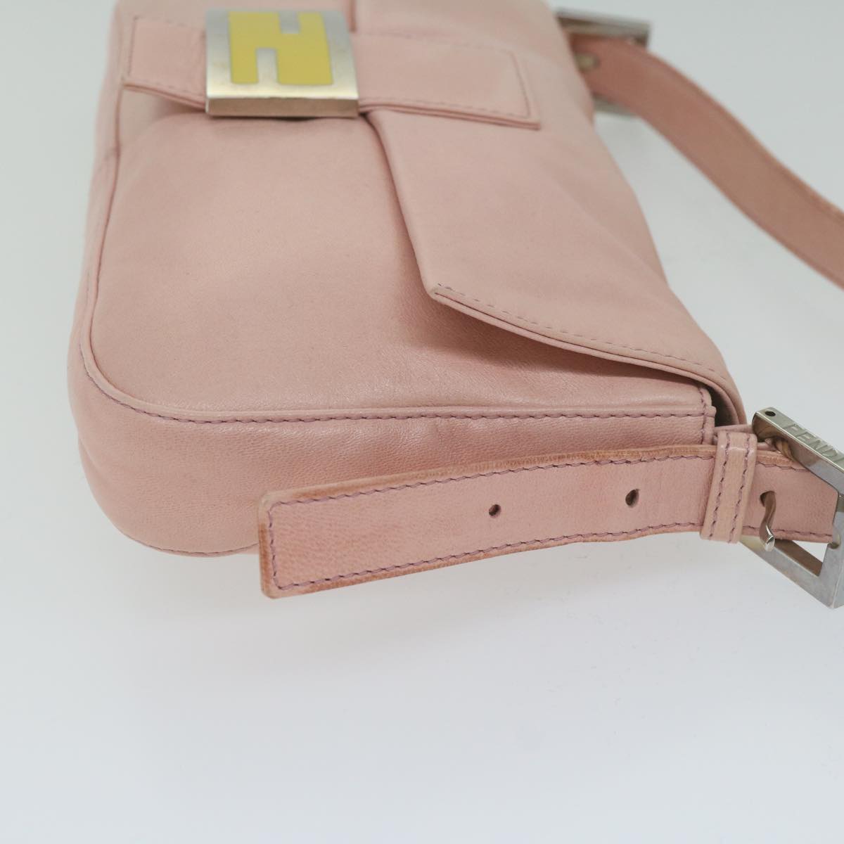 Luxury FendiMamma Baguette Shoulder Bag Leather Pink 2354 26424 008yk9887