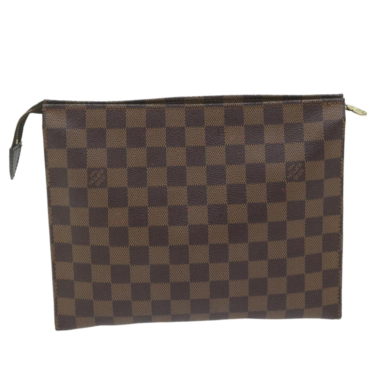 LOUIS VUITTON Damier Ebene Poche Toilette 26 Pouch N47543 LV yk9899
