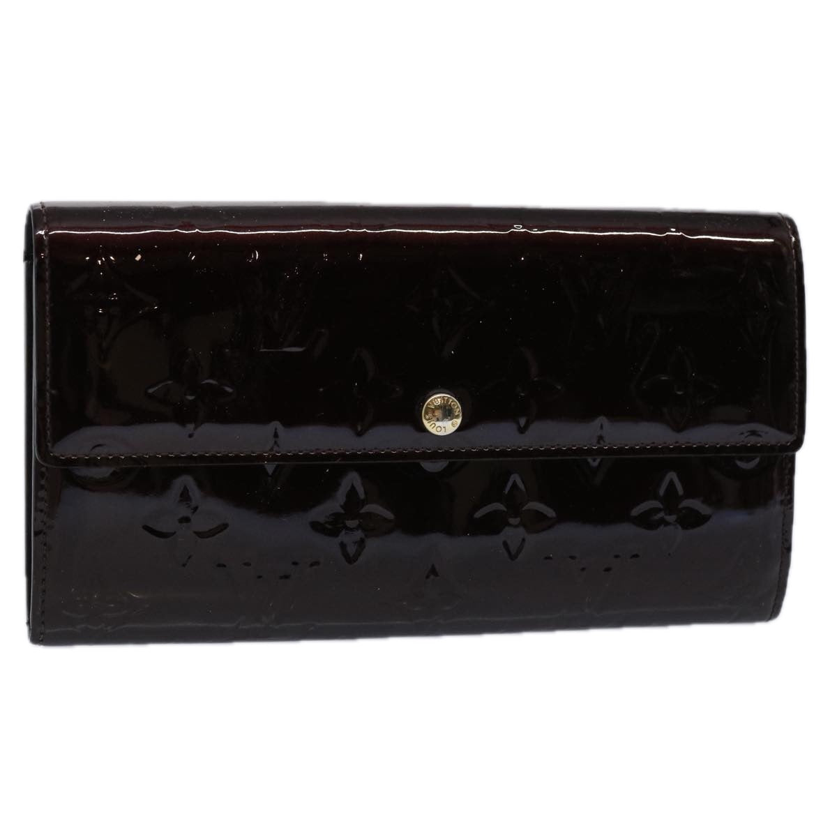 LOUIS VUITTON Vernis Portefeuille Sarah Long Wallet Amarante M93524 yk9930