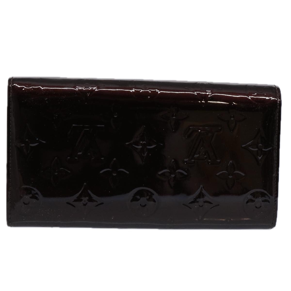 LOUIS VUITTON Vernis Portefeuille Sarah Long Wallet Amarante M93524 yk9930