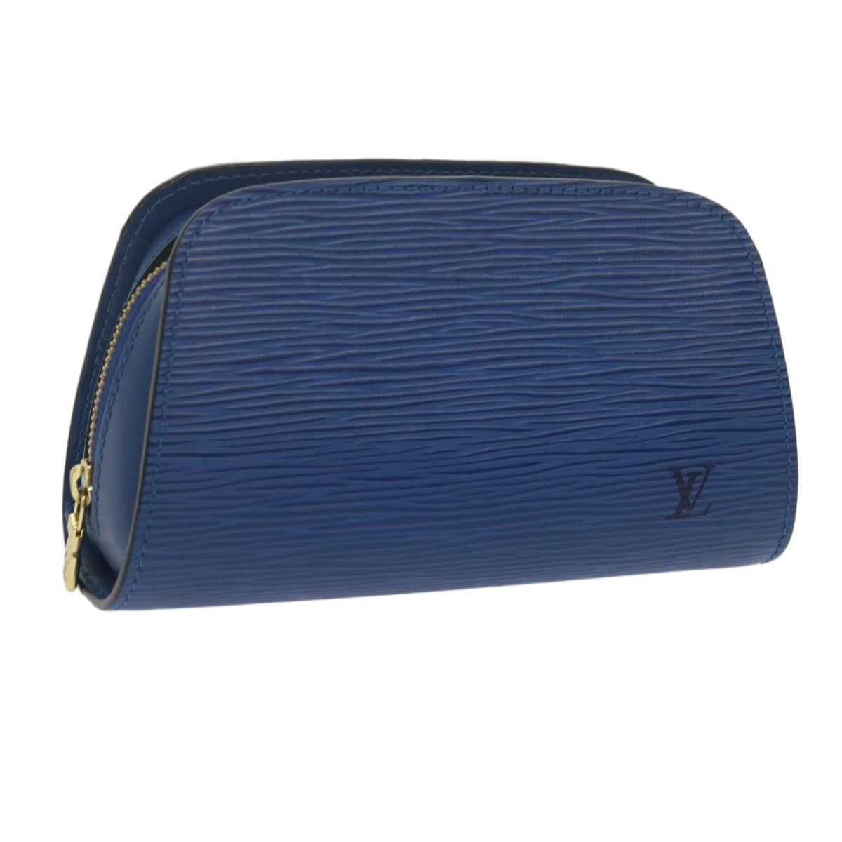 LOUIS VUITTON Epi Dauphine PM Pouch Blue M48445 LV yk9948