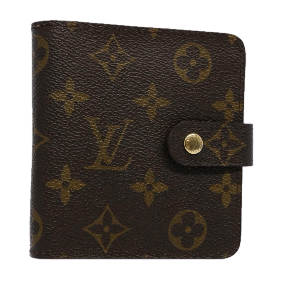 LOUIS VUITTON Monogram Compact Zip Wallet M61667 LV yk9956