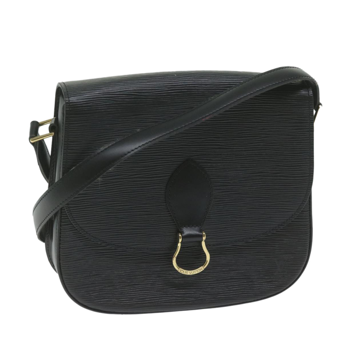 LOUIS VUITTON Epi Saint Cloud GM Shoulder Bag Black M52192 LV yk9961