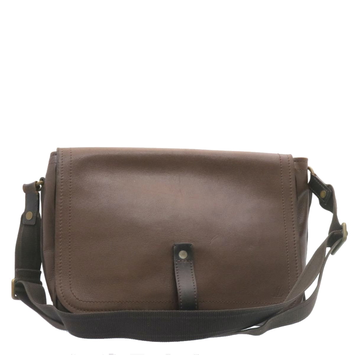 LOUIS VUITTON Utah Shoulder Bag Leather Brown LV yt676