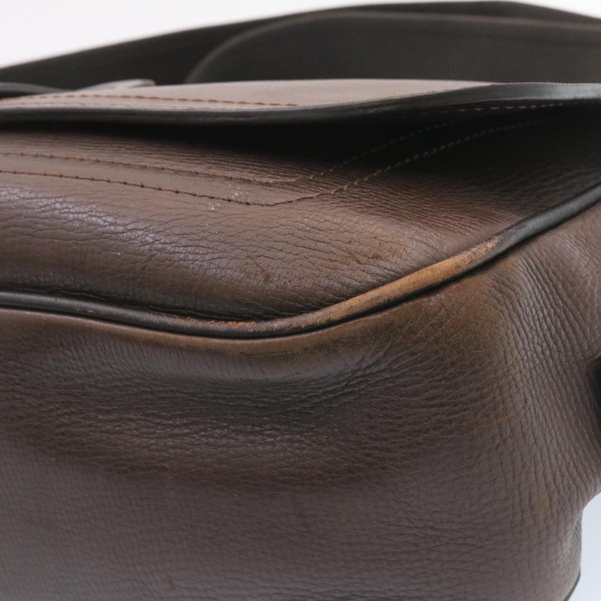 LOUIS VUITTON Utah Shoulder Bag Leather Brown LV yt676