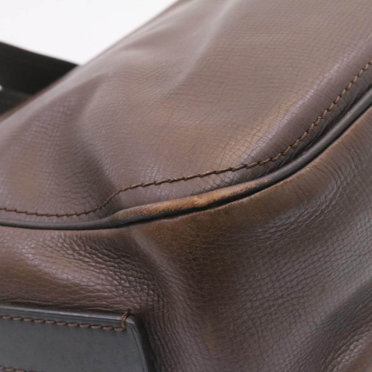 LOUIS VUITTON Utah Shoulder Bag Leather Brown LV yt676
