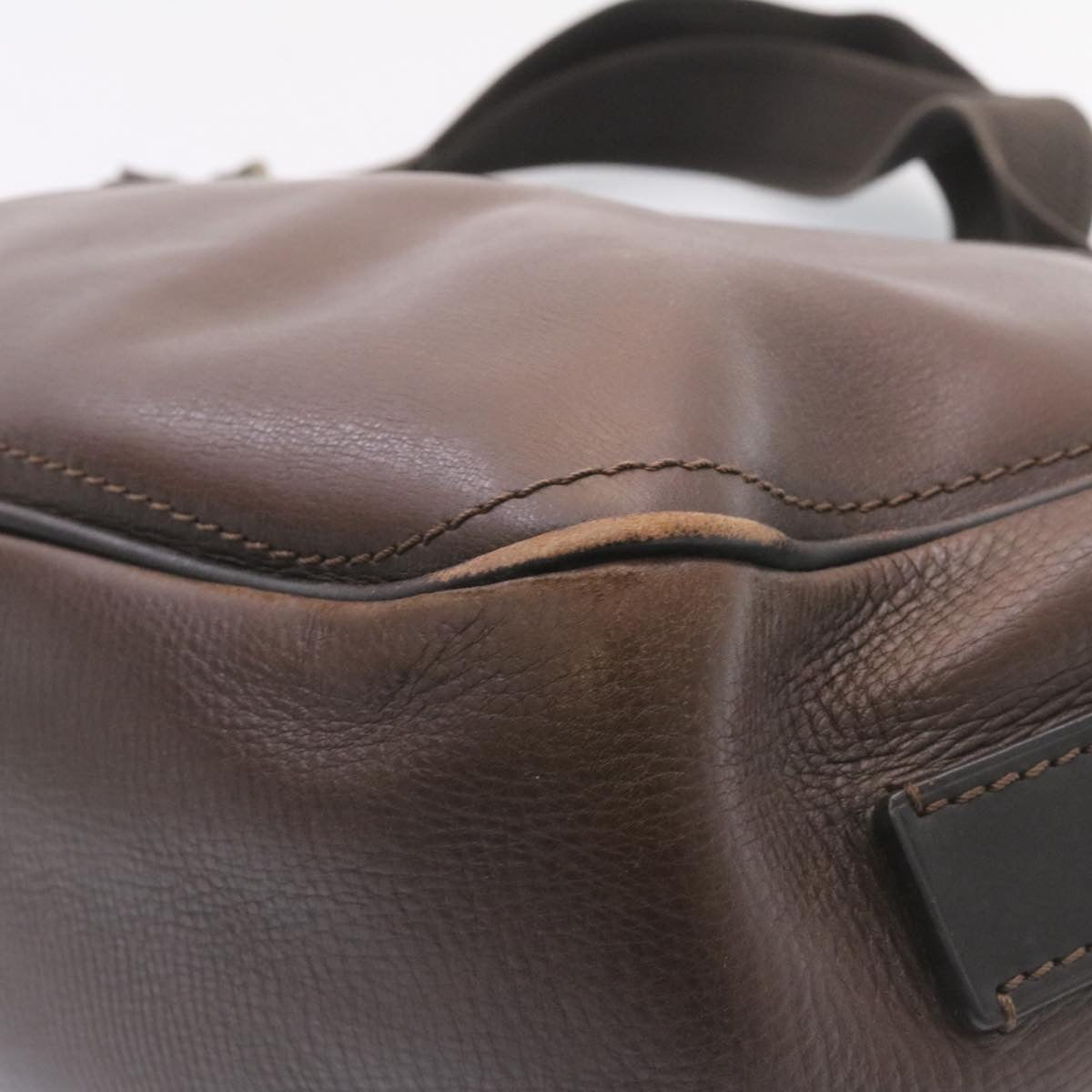 LOUIS VUITTON Utah Shoulder Bag Leather Brown LV yt676