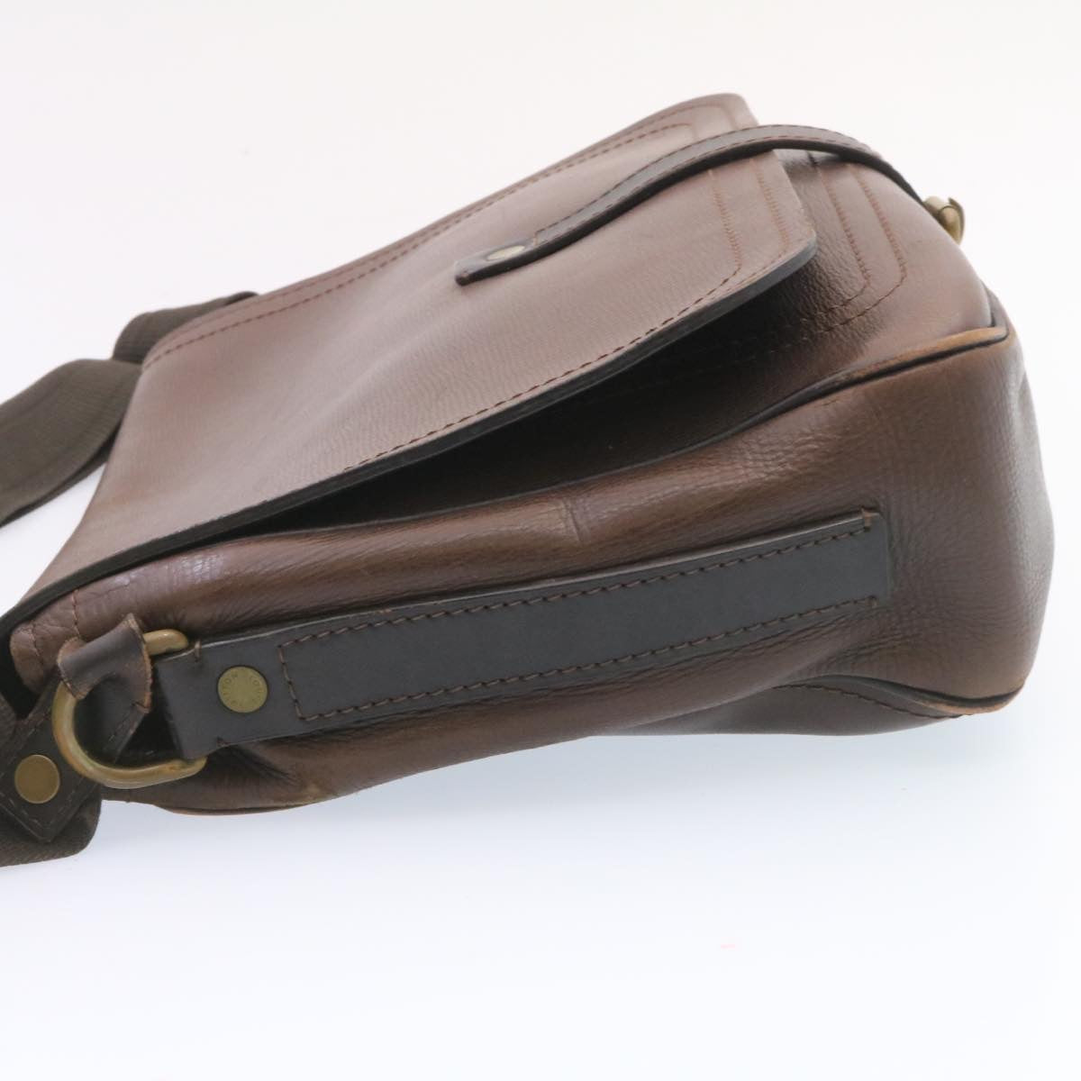 LOUIS VUITTON Utah Shoulder Bag Leather Brown LV yt676