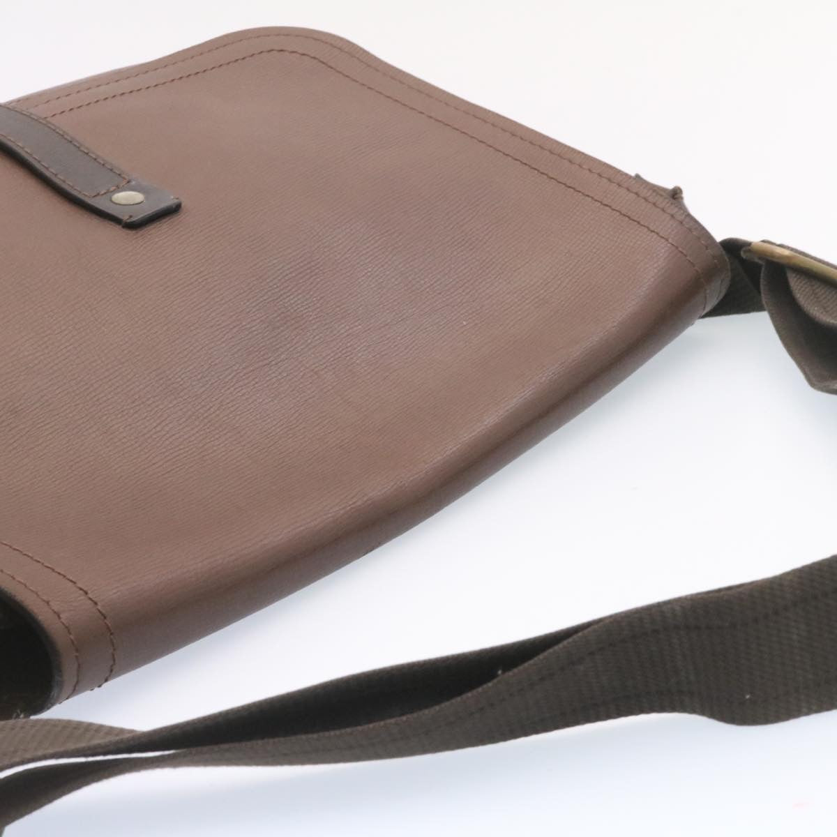 LOUIS VUITTON Utah Shoulder Bag Leather Brown LV yt676