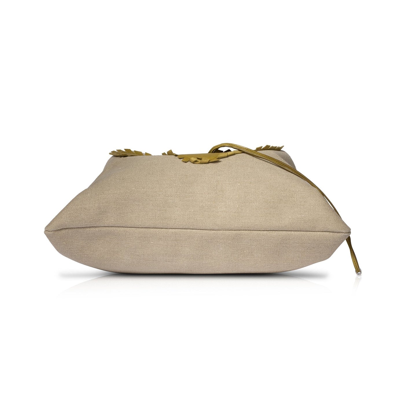 Yves Saint Laurent Large Leather-Trimmed Canvas Tote
