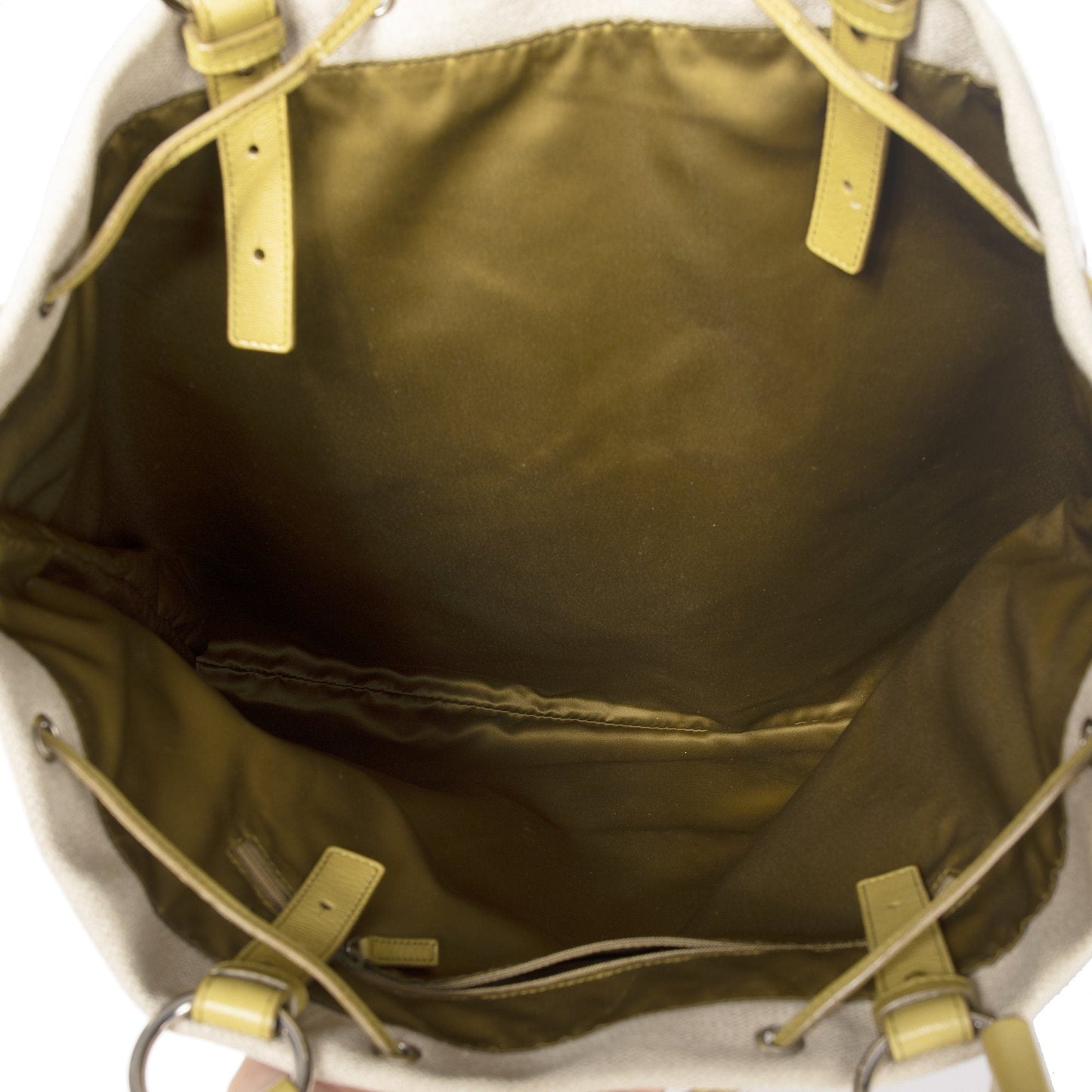 Yves Saint Laurent Large Leather-Trimmed Canvas Tote