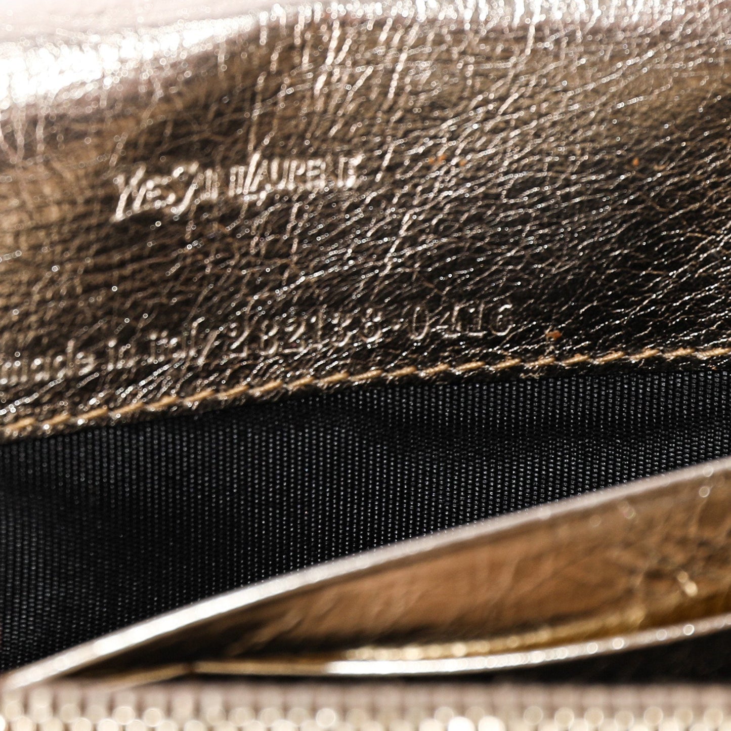 Yves Saint Laurent Metallic Belle Du Jour Chain Wallet