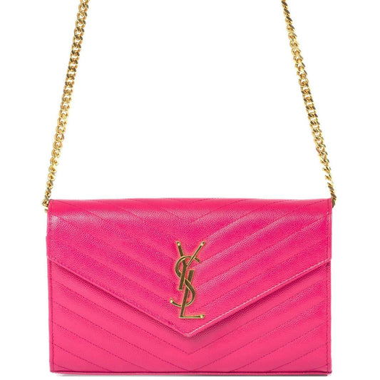 Yves Saint Laurent Monogram Matelasse Chain Wallet
